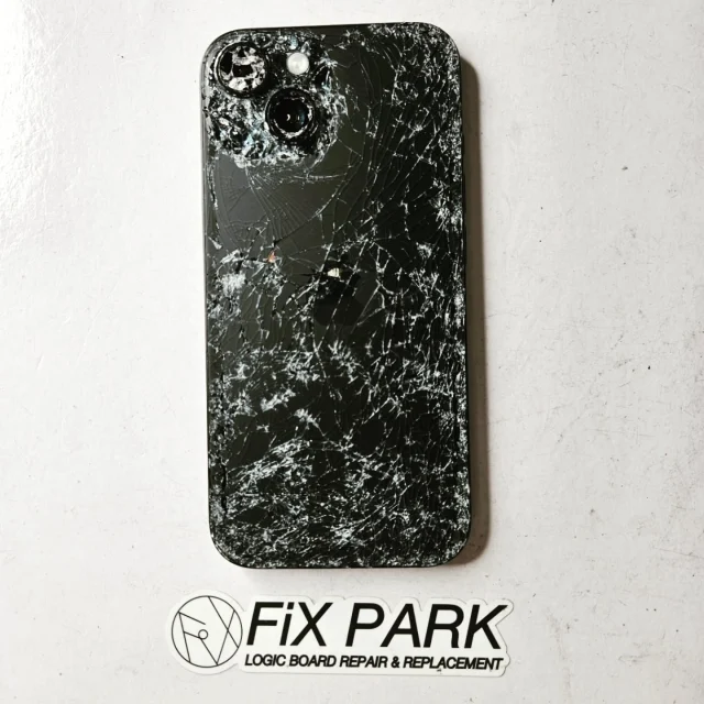 iPhone X ブラック 背面ガラス破損 iPhoneXの液晶不良とバックパネルガラス割れを修理致しました
